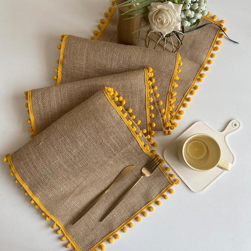 American Style Burlap Table Runner - Jute Woven, Perfect for Weddings and Holidays