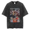 Nika Luffy Gear  ONE PIECE Anime Harajuku Retro Washed Tshirt  Cotton Men Streetwear Women Short Sleeves Unisex Top