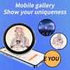 Magnetic Electronic Dynamic Badge 1.85" HD Touch Screen Dynamic Display Bluetooth Instant Image Sharing Badge for Anime Fans
