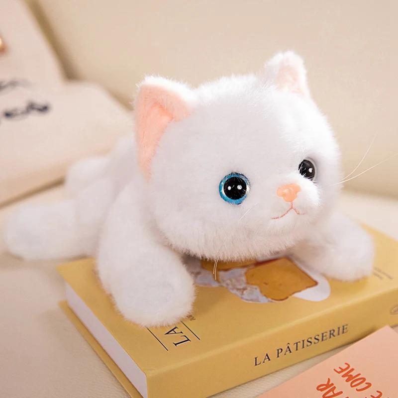 Simulation Cat Plush Toys Soft Stuffed Kitten Model Fake Cats Realist Animals For Kids Girls Birthday Valentine's Day Gift