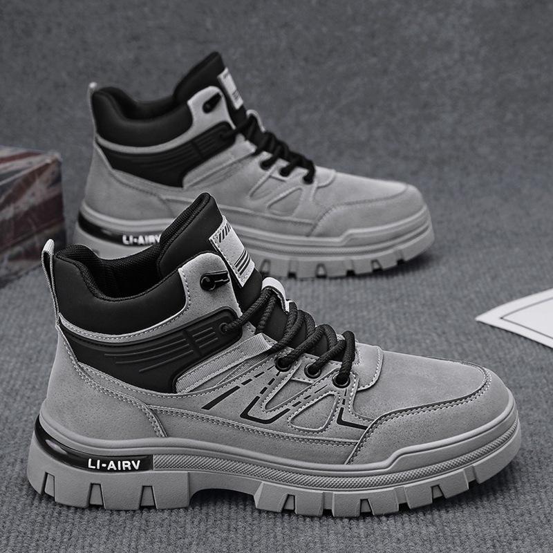 

Кожаные ботинки Мужские ботинки Мартин Высокие мужские туфли Инструментальные ботинки Локомотивные ботинки Мужские Универсальные Повседневные Тренд Обувь Осень и Зима 2024 39