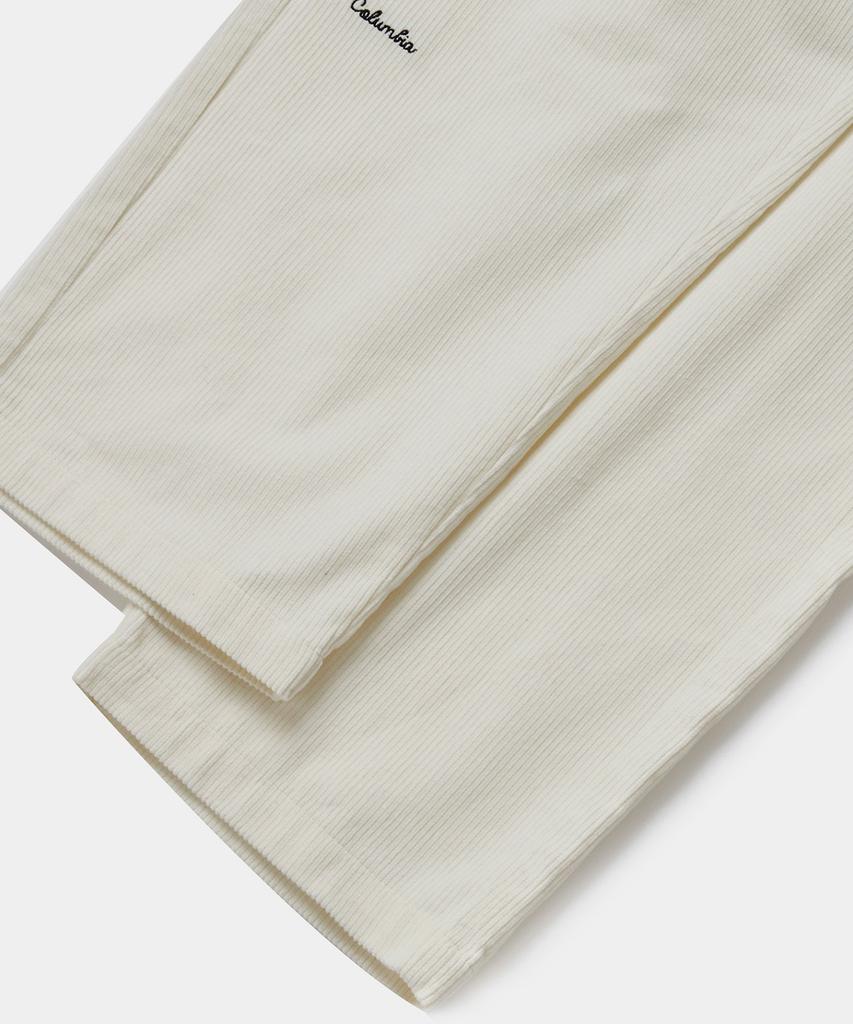 COLUMBIA UNIVERSITY Sl-Label Belted All-Round Corduroy Pants Cream