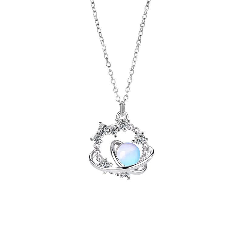Galaxy Planet Necklace for Women Fashion Trendy Daily Commute Collarbone Chain Stylish Versatile