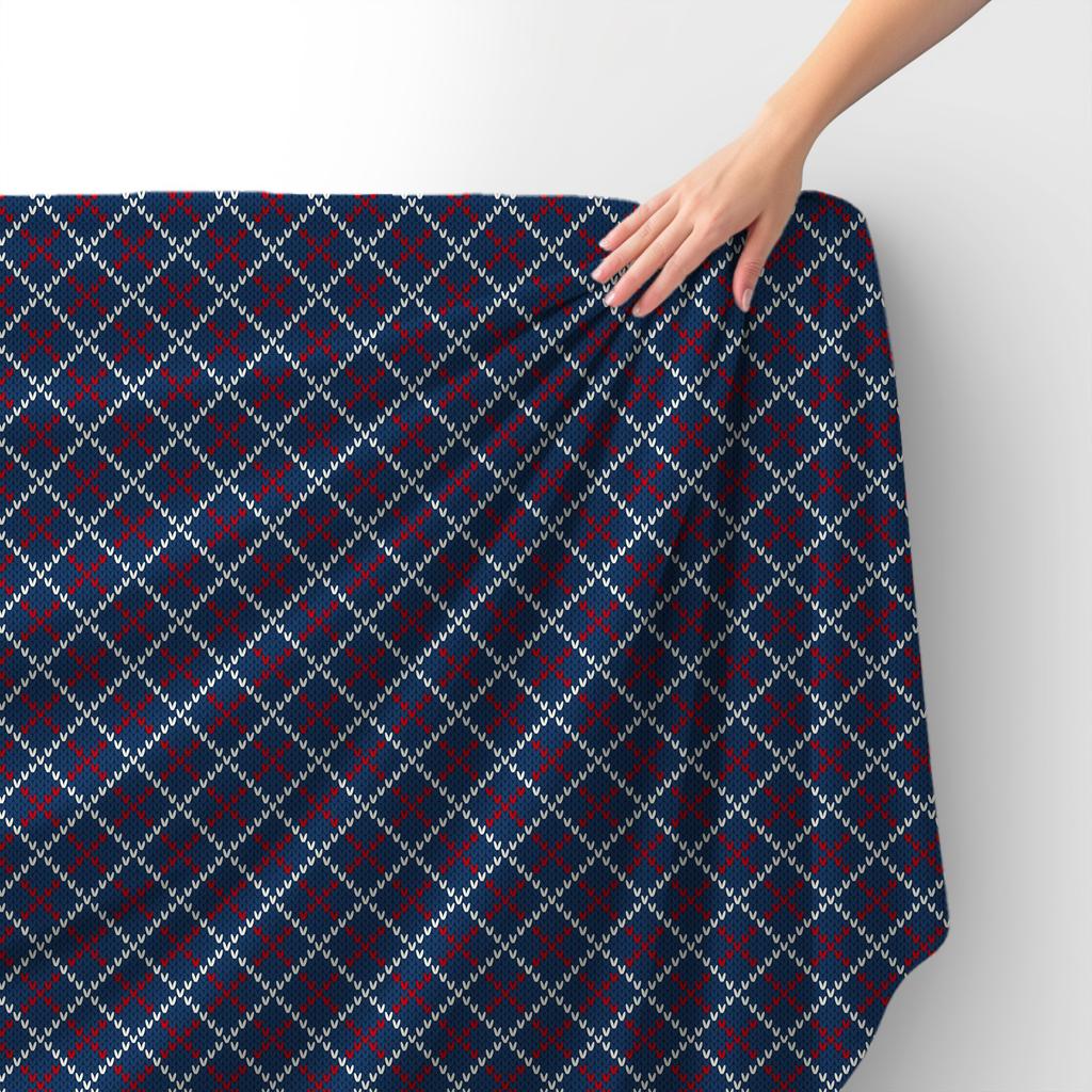 Royal Samt Stoff Polyester Zum Nähen - Motiv Kariert