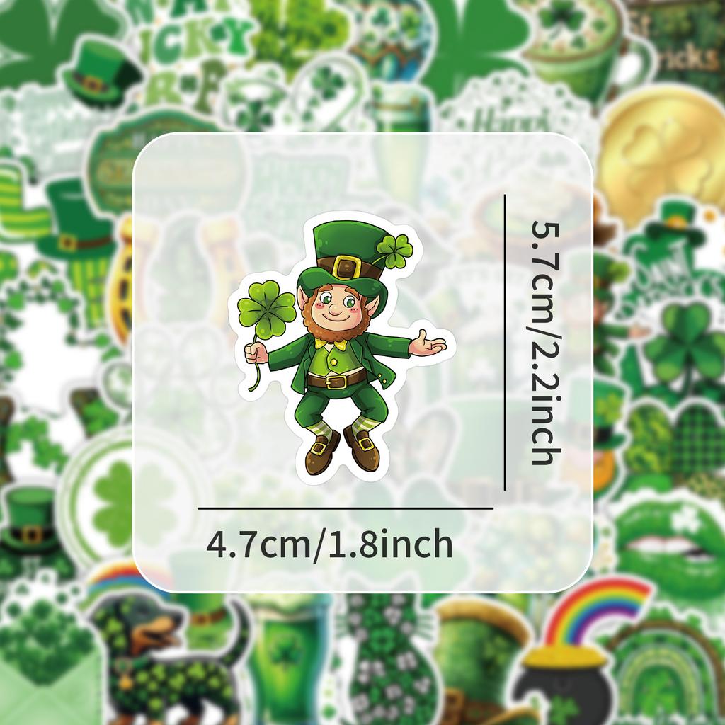 50/100PCS St. Patrick's Day Graffiti Stickers Decorative Water Cups Car Stationery Reward Stickers