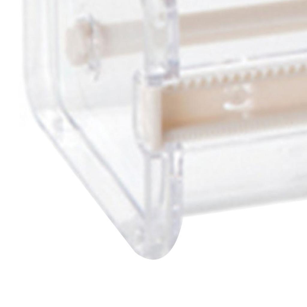 Washi Tape Dispenser Cutter Transparent 2 Serrated Bars ABS Plastic Stackable Tape Holder Dispenser