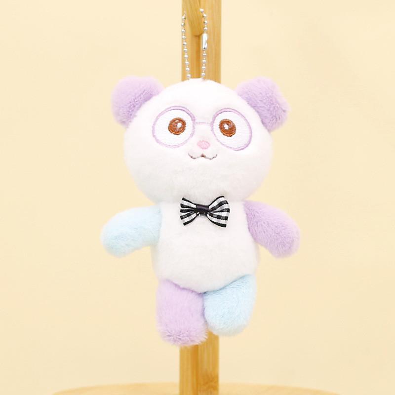 Очаровательный плюшевый брелок-панда с мультяшным доктором-медведем, мягкая игрушка, подвеска для сумки фиолетовый
