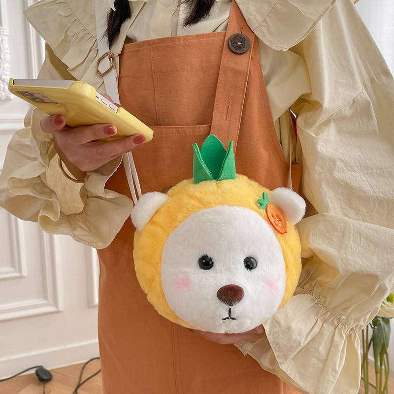 

Pineapple bear plush toy doll sleeping doll girl children s gift 18X18CM/0.16KG