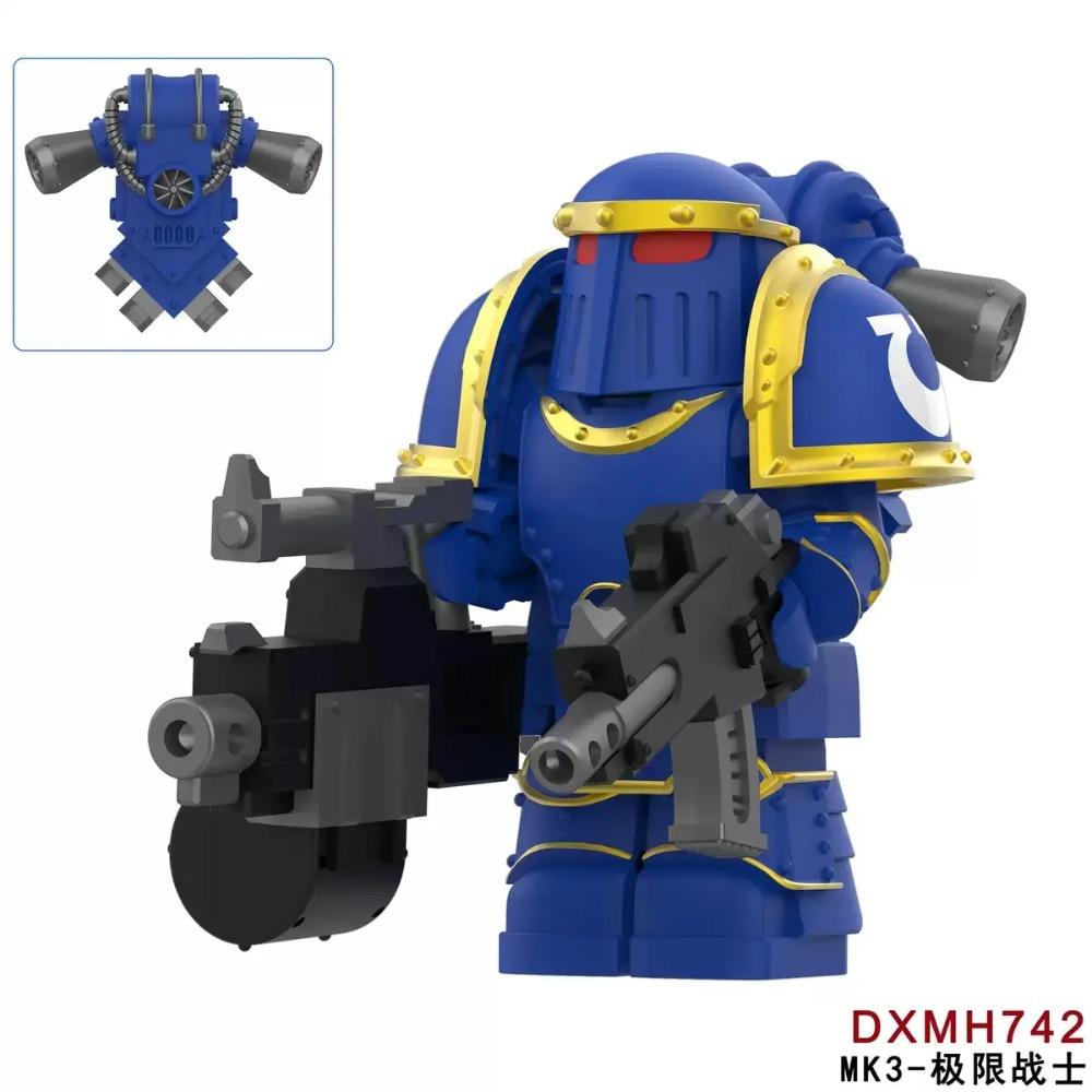 WM2924 Mechs Soldiers Bricks machine gun MOC Puzzle Mini Action Figures Compatible Building Blocks Toys Children Birthday Gifts