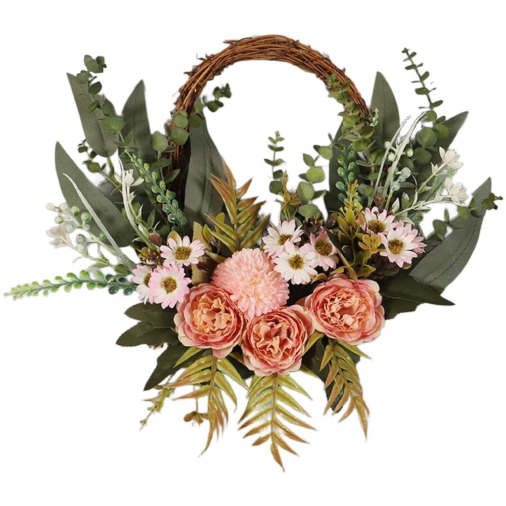 Door Ornament Artificial Flower Wreath For Photo Props Creative Wall Decoration Wreath Long-lasting Resilience