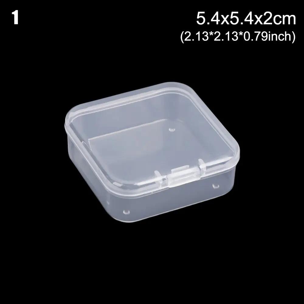 13 Styles Square Clear Plastic Storage Box For Jewelry Diamond Embroidery Craft Bead Pill Home Storage Supplies