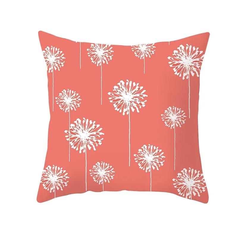 Coral Pillow Case Spring Home Decor Decorative Live Coral Tropical Style Pillow Cushion Cover for Sofa ize Funda Cojin