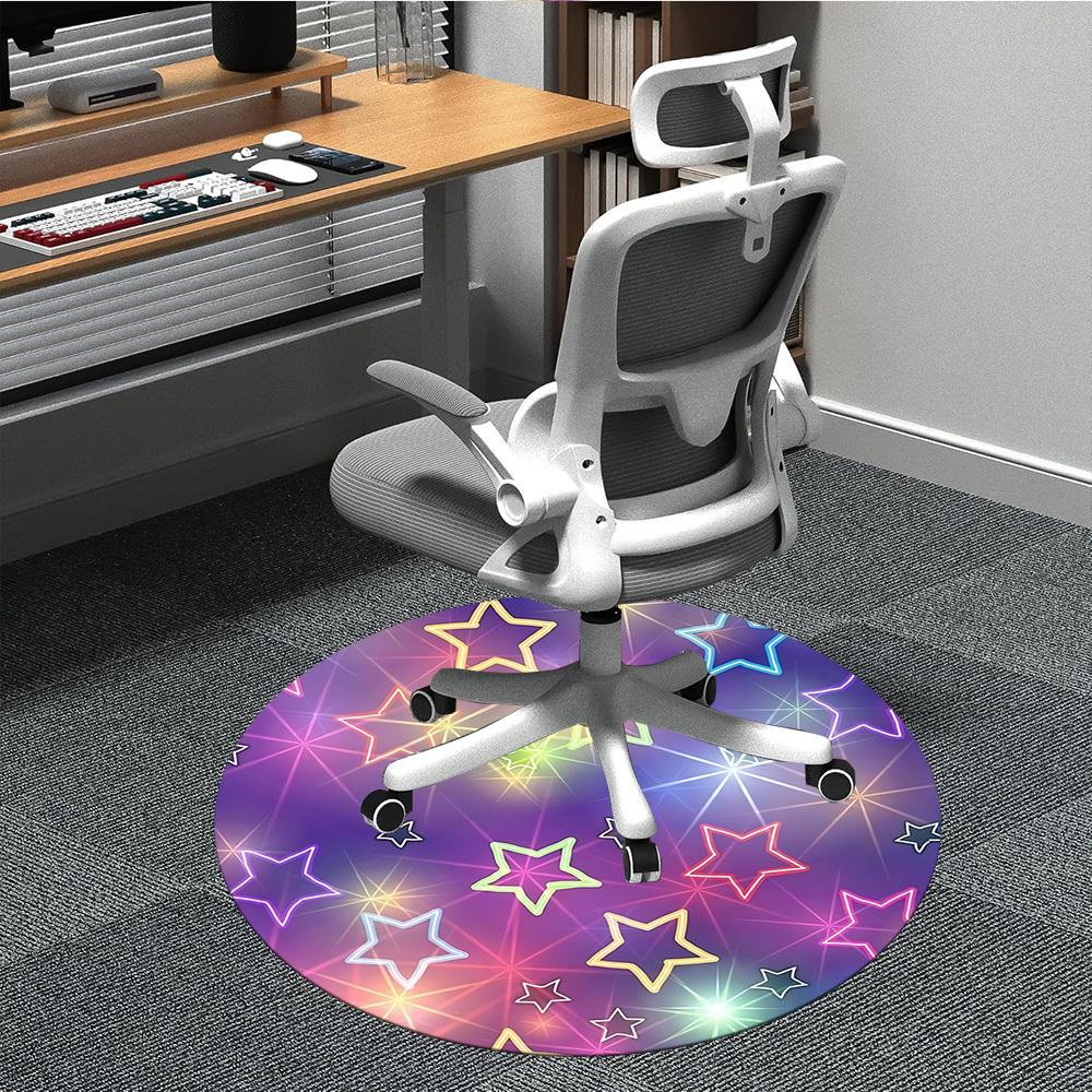 1pc Star SkyChair Carpet for Office, Indoor Non-Slip Washable Polyester Fiber Carpet, Mat For Office, Machine Washable