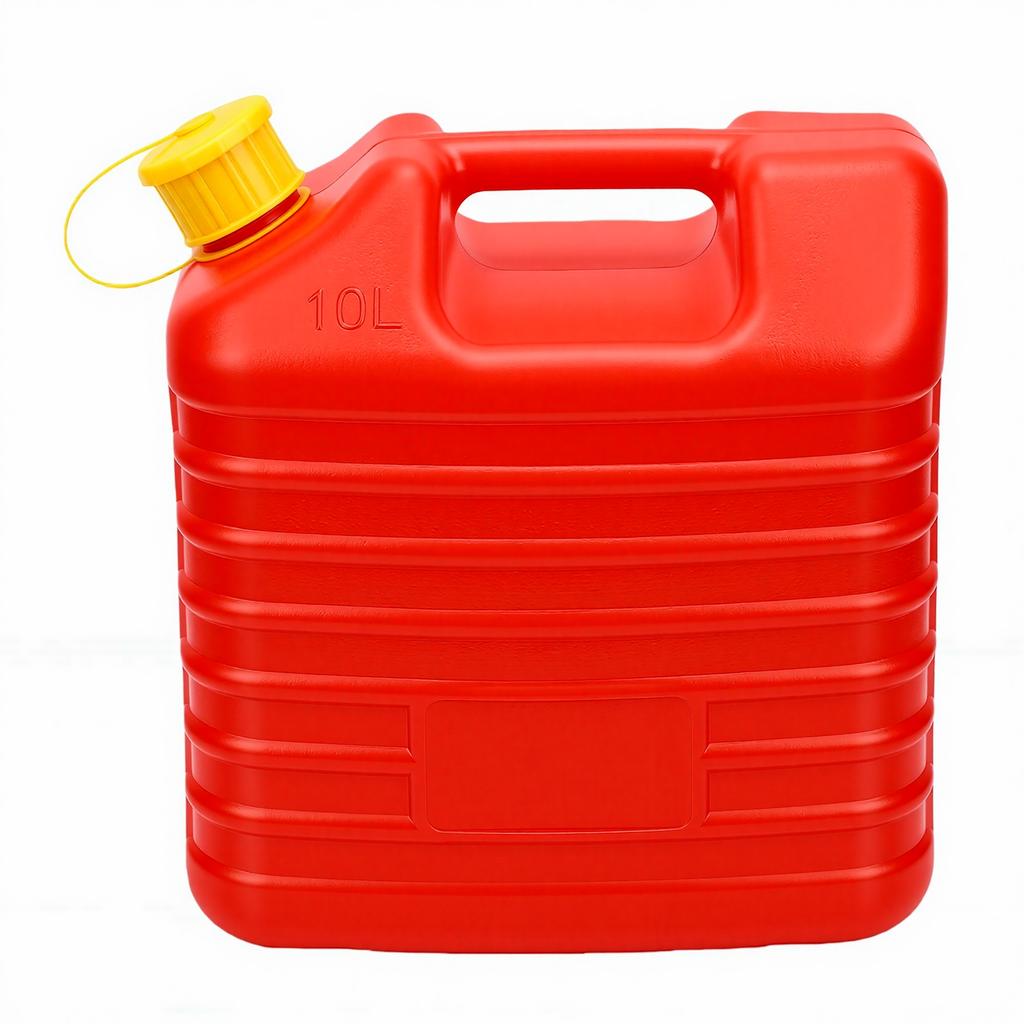 Gasbehälter 10L Fassungsvermögen Robust Multifunktional Eingebautes Ölleitungsrohr Verdickter HDPE Gasbehälter Kraftstoffbehälter Kanne