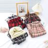 GMXIA Fleece Plaid Pants Women's Autumn and Winter Thickened High-waisted Slimming Straight Leg Casual Floor Wide Leg Pants