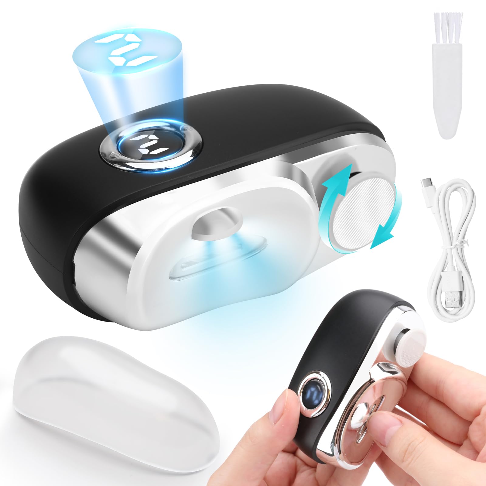 

Электрическая пилка для ногтей Yinuaseus с цифровой автоматической пилкой для ногтей и 3 светодиодами предотвращает низкий уровень ногтей, легко лечит вросшие толстые отходы