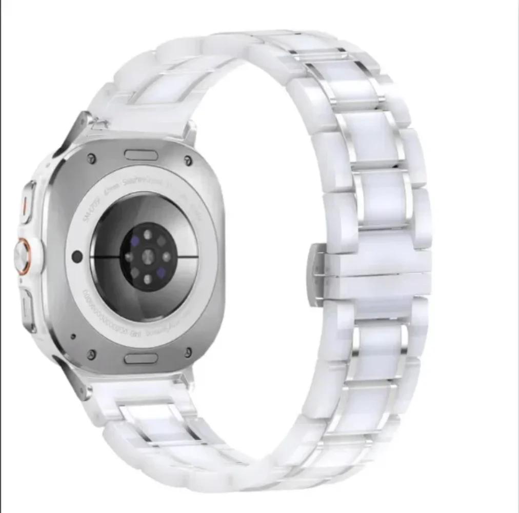 Keramický řemínek pro Samsung Galaxy Watch 8 Classic 46mm/Ultra 2025 47mm Náramek pro Galaxy Watch 8 44mm 40mm Kovový náramek