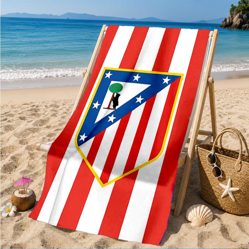 Atletico Football Club Printed Microfiber Beach Towel, Soft And Absorbent, Quick-Dry, Ideal for Summer Travel, Beach Essential, Swimming Pool