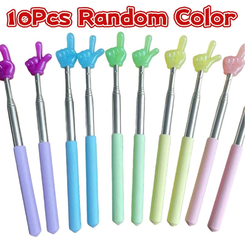 5/10 Pcs Bâton de Lecture Rétractable Luminescent pour Doigt pour Lecture, Bâton d'Enseignement Bâton de Lecture Doigt Fournitures Scolaires de Bureau