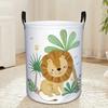 1pc Cute Lion Laundry Basket - 'Wild Animal Storage Bin with Lion-Shaped Lid And Handle, Durable Clothes Box for Room, Bathroom Storage - Lion Cub Toy
