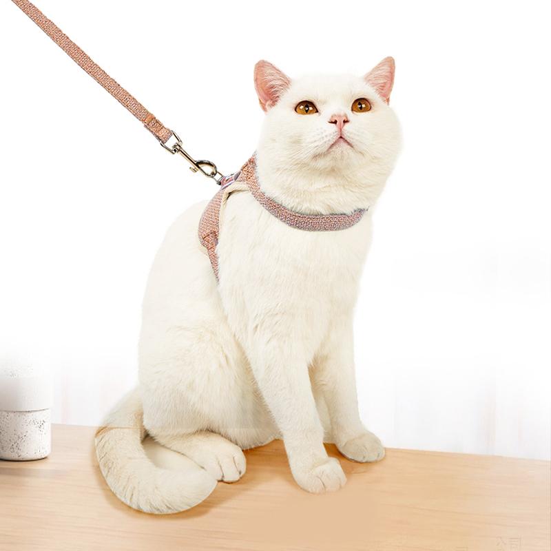 1PC Dog Leash Cute Vest for Small Pets Kittens Undershirt Type Breathable Adjustable Chest Harness Outdoor Walking Pet Supplies