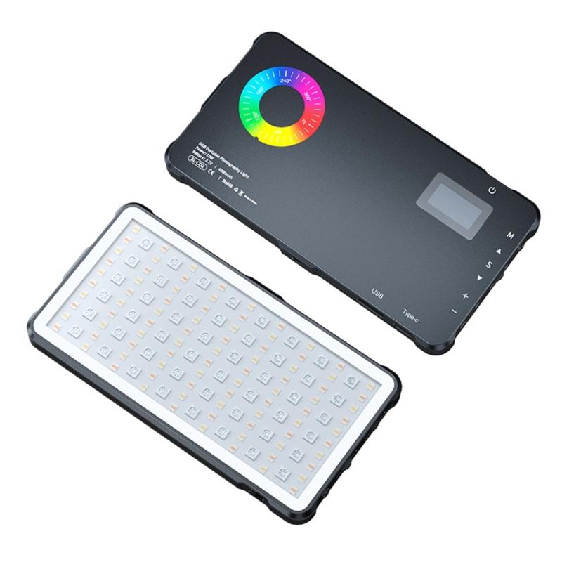 Rechargeable LED Video Light 4000mAh 10W Rechargeable LED Camera Light Full Color 2500-9000K LED Video Light Panel 1