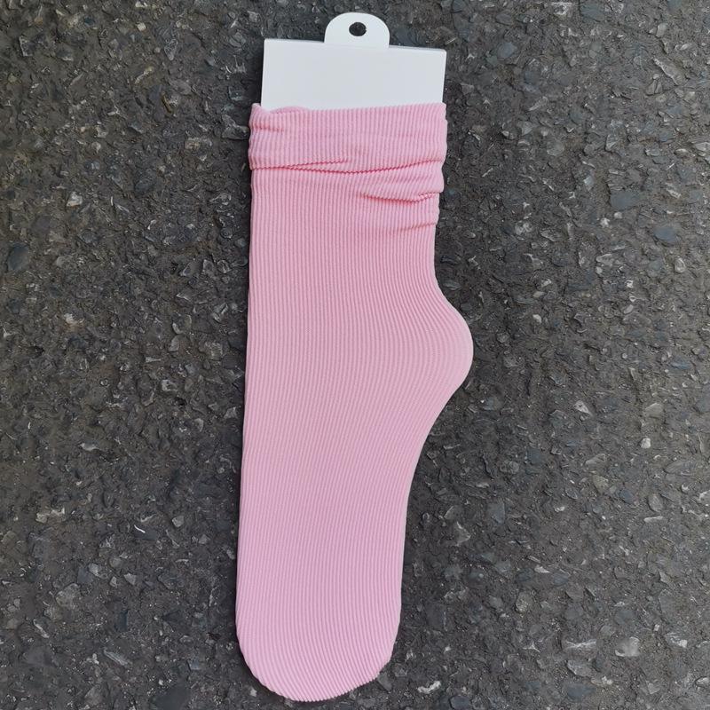 Spring/Summer Breathable Cotton Socks: Thin, Anti-Pilling, Seamless Postpartum Comfort, Solid Color, Casual Fashion