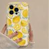 Gentle French lemon floral TPU soft shell transparent Apple 15PM mobile phone case iPhoneAIR anti-drop protective case