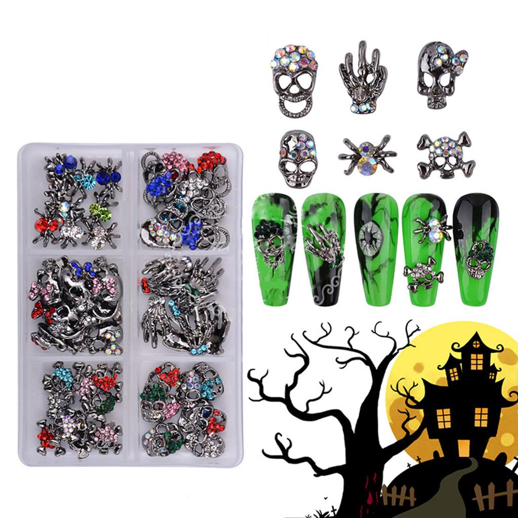 Halloween Nail Art Charms Vintage Skeleton Nail Art Charms DIY Nail Tips