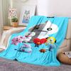 2022 Kreslená deka bt21 Měkké fleecové deky Deky Home Dekor Ložnice Obývací pokoj PohovkaDigital potištěné deky na cesty