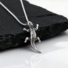 Gecko Necklace for Men Boys,Unique Stainless Steel Gecko Pendant Necklace,Representing Luck and Resilience