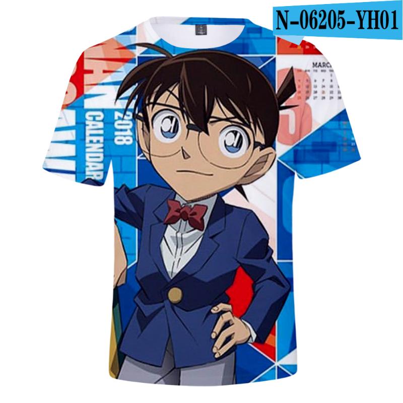 

Hot 3D Anime Detective Conan T shirt Men Women Fashion Short Sleeve Kids t shirt Casual 3D Detective Conan Boys girls T-shirt 160