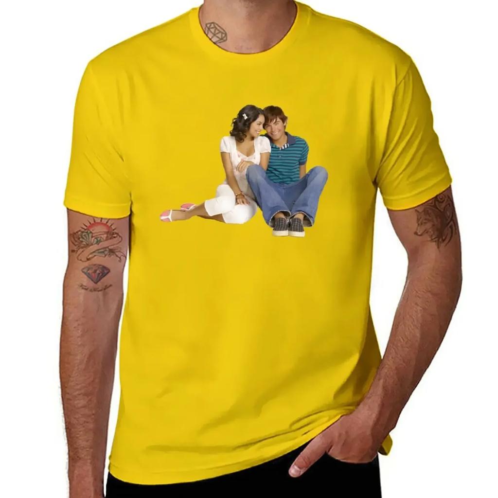 Troy And Gabriella Tshirt Plain Tops Kawaii Clothes Unisex Clothing