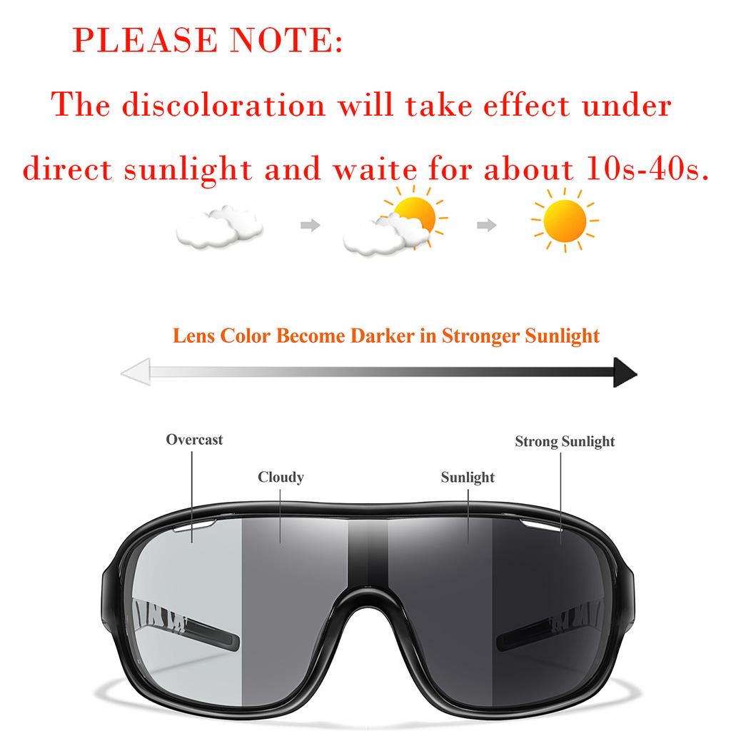 POAT BRAND Cycling Eyewear Outdoor Road Sports Cycling Fishing Sunglasses Men Women Photochromic windproof Glasses 7