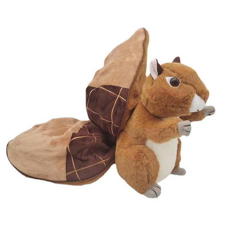 Cross-Border Nut-Wrapped Squirrel Plush Doll - Cute Squirrel Toy Gift 40cm L, 24cm H, 240g