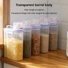 2Liter Food Pail Plastic Storage Tank with Measuring Cup Container Moisture Proof Sealed Jar Pet Supplies Accessories