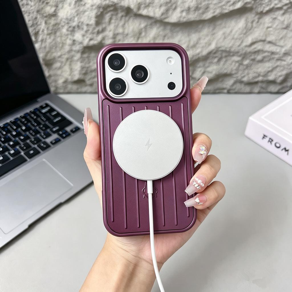 Fashion 3D Luggage Hard PC Magnetic Phone Case for IPhone 18 Pro Max 17 16 15 14 13 Pro Shockproof Anti Scratch Full Coverage Protection Cover