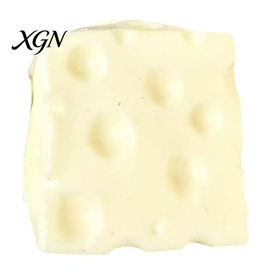 Kids Stress Relief Toy Yellow Cheese Squeeze Milk Flavor Gel Filled Block Cube Sensory Fidget Relaxation Ball