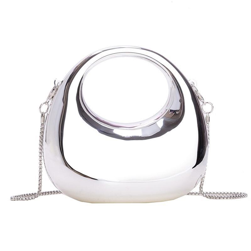Damekjede Crossbody-veske Liten veske Akryl Metallisk glans Halvmåne Fest Bankett Dameveske Luksushåndveske