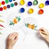 Toyvian DIY Transparent Handheld Portable Paper Perfect for Tatami Blank DIY Fan and Graffiti Fans 24-Piece Fans, Fans, Rooms, Performances,