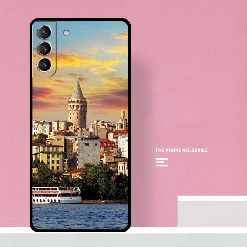 Türkei Istanbul Szenerie Hülle Für Samsung Galaxy S23 S22 Ultra Plus S8 S9 S10 Plus Note 10 20 S21 FE S20 FE Abdeckung