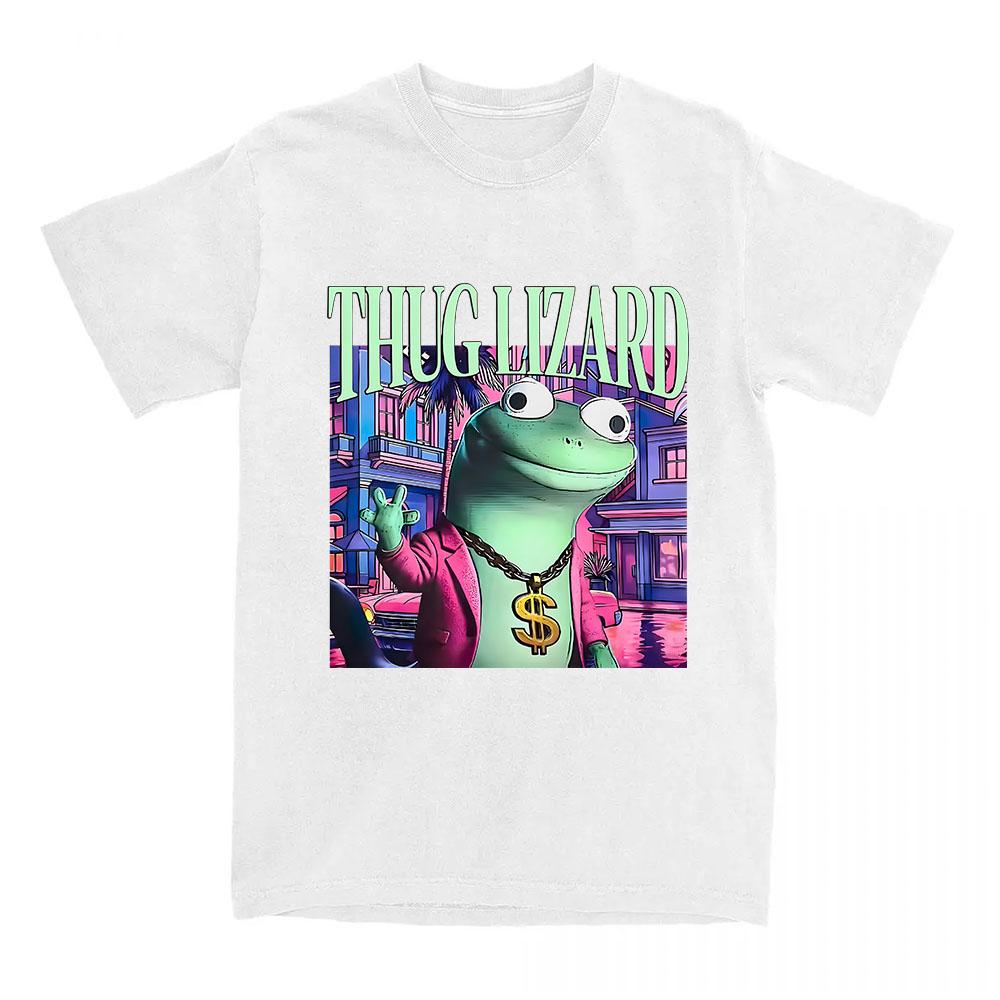 Lizard Meme T-shirt Short Sleeve Casual Female Tshirts Fashion Cotton Women Men Tee-shirt Funny Cartoon Printing Tees Female Top