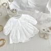Mono de Bebé Niña Otoño Cuello Sólido Manga Larga Estilo Princesa Body con Pajarita 0-3 Años