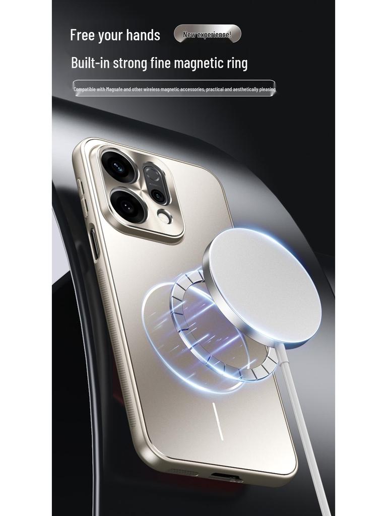 Oppo Reno14/Reno14 Pro Pełne Pokrycie Etui Anty-Upadkowe z Ochroną Obiektywu i Kompatybilnością z Bezprzewodowym Ładowaniem Samochodowym