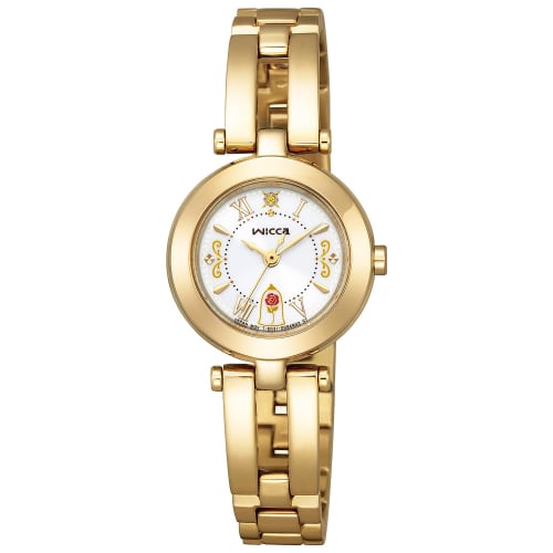 

Citizen Wicca Solar Tech Disney Collection Waterproof Warm Gold Watch KP5-221-13 Women s