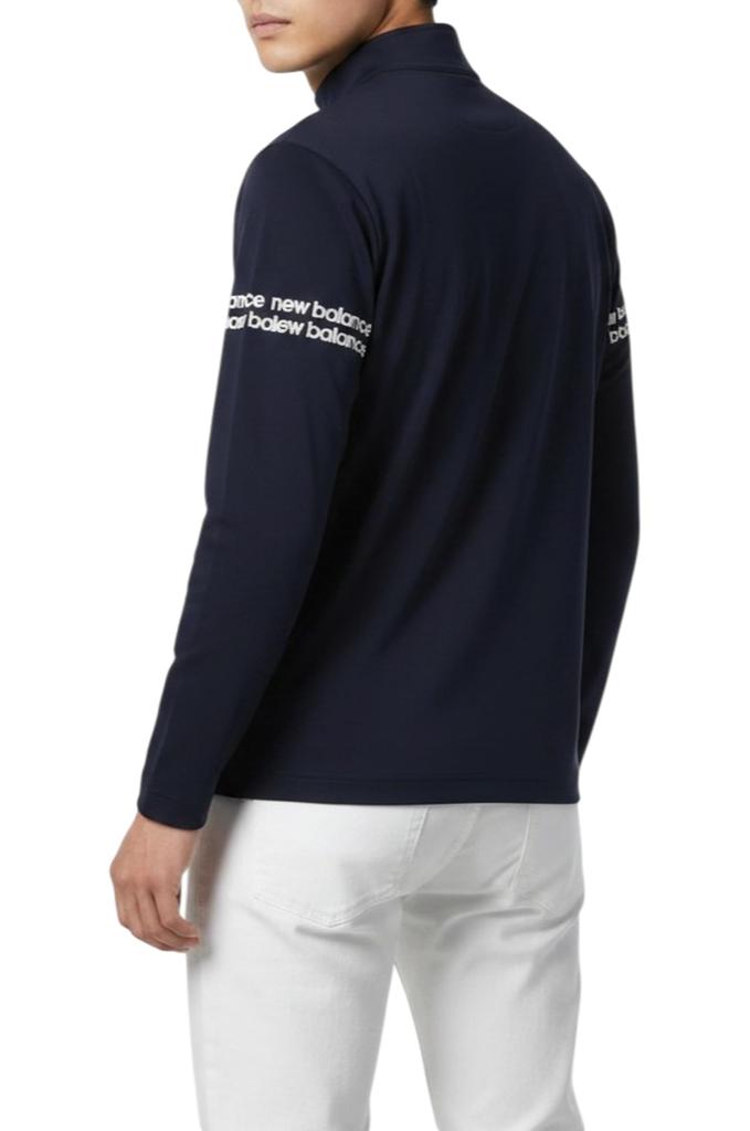 Golf Mock Neck Shirt Reverse NAVY 3 [New Balance] Long-Sleeve (Mesh Fabric, Moisture-Wicking) / Men's / 012-6267002 120_NB [S]