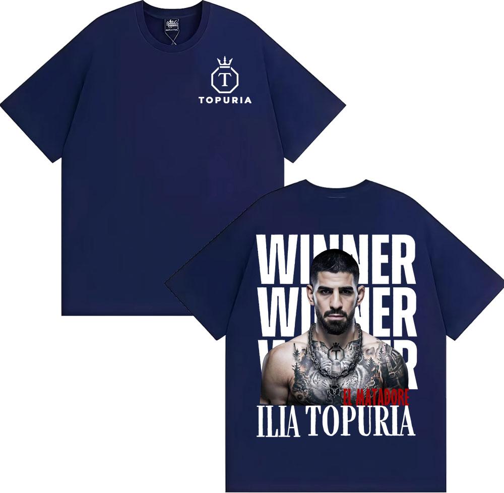 Winner El Matador Ilia Topuria Vintage Tshirt Unisexs Women Fashion Trending Hip Hop T Shirts Cotton Comfort High Quality T Shirt