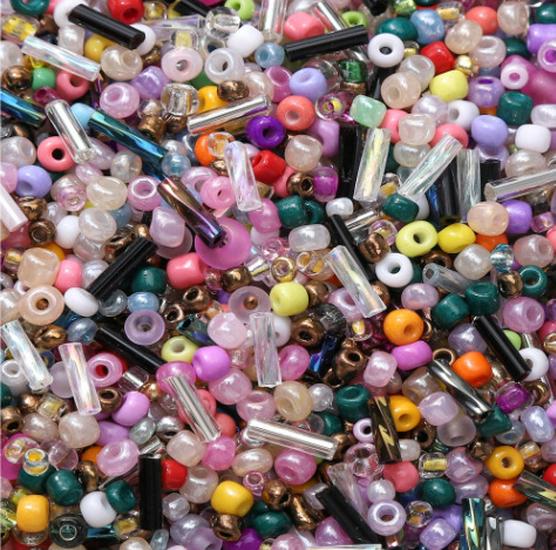 

Многостилевые стеклянные бусины-бисер для изготовления украшений своими руками 20g Pack (~800 beads)