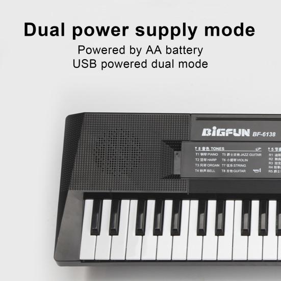 61 Keys Keyboard Piano Mini Keys Dual Power Supply Convenient Independent Sound