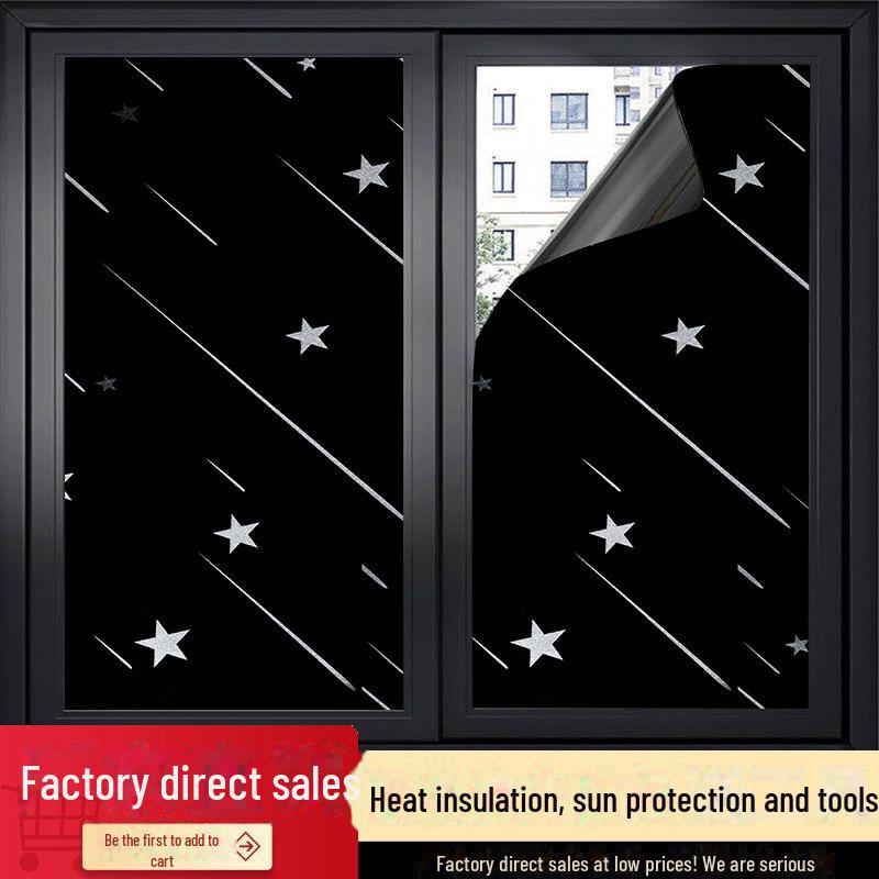 Плотная черная оконная пленка: Теплоизоляционный, водонепроницаемый, непрозрачный 40cm Wide x 1m